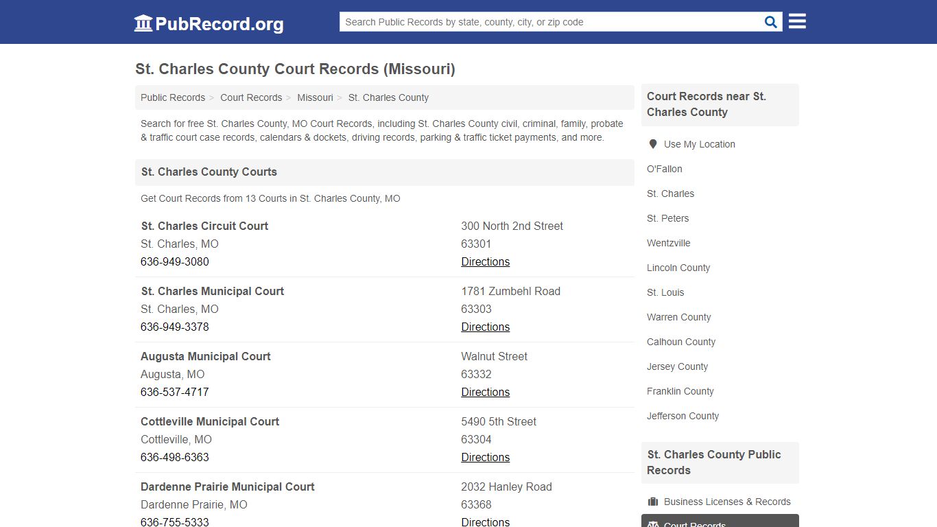 Free St. Charles County Court Records (Missouri Court Records)
